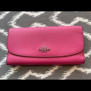 Coach hot pink wallet